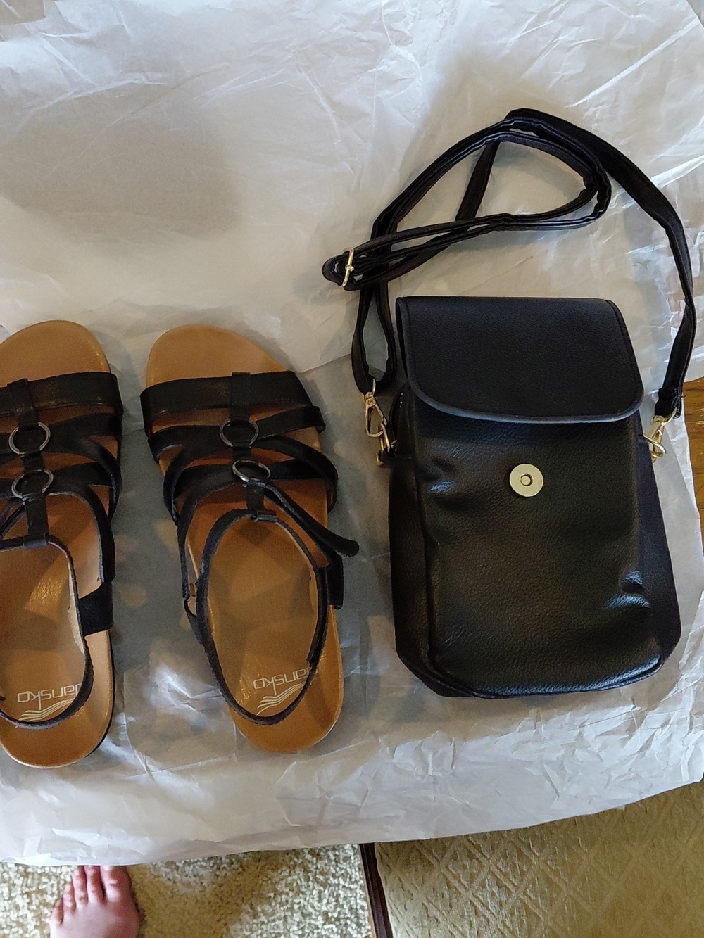 NWOT Dansko JOLENE adj Gladiator Leather Sandals Arch Sz 6 MINT + FREE BAG INC